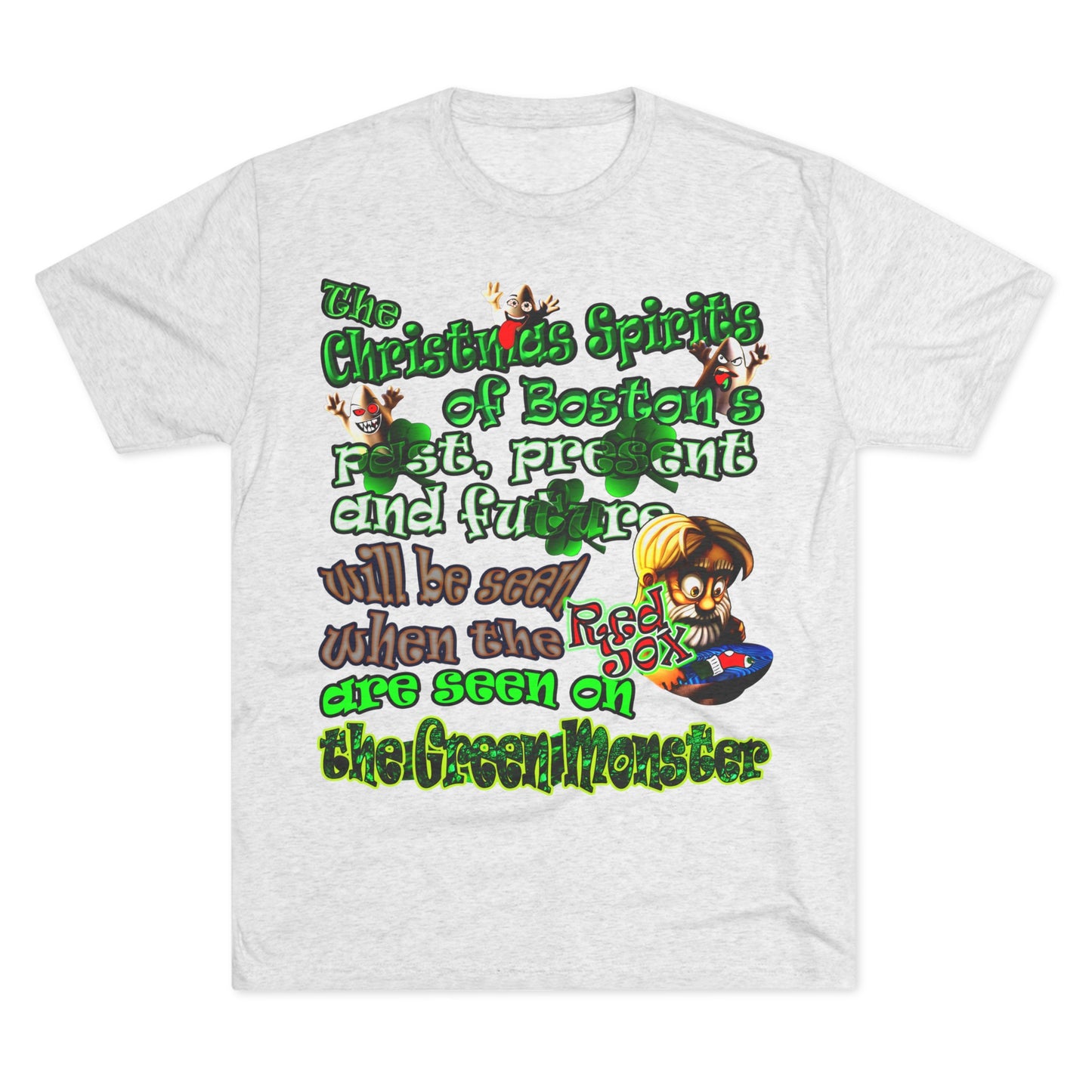 christmas spirits of boston - Unisex Tri-Blend Crew Tee