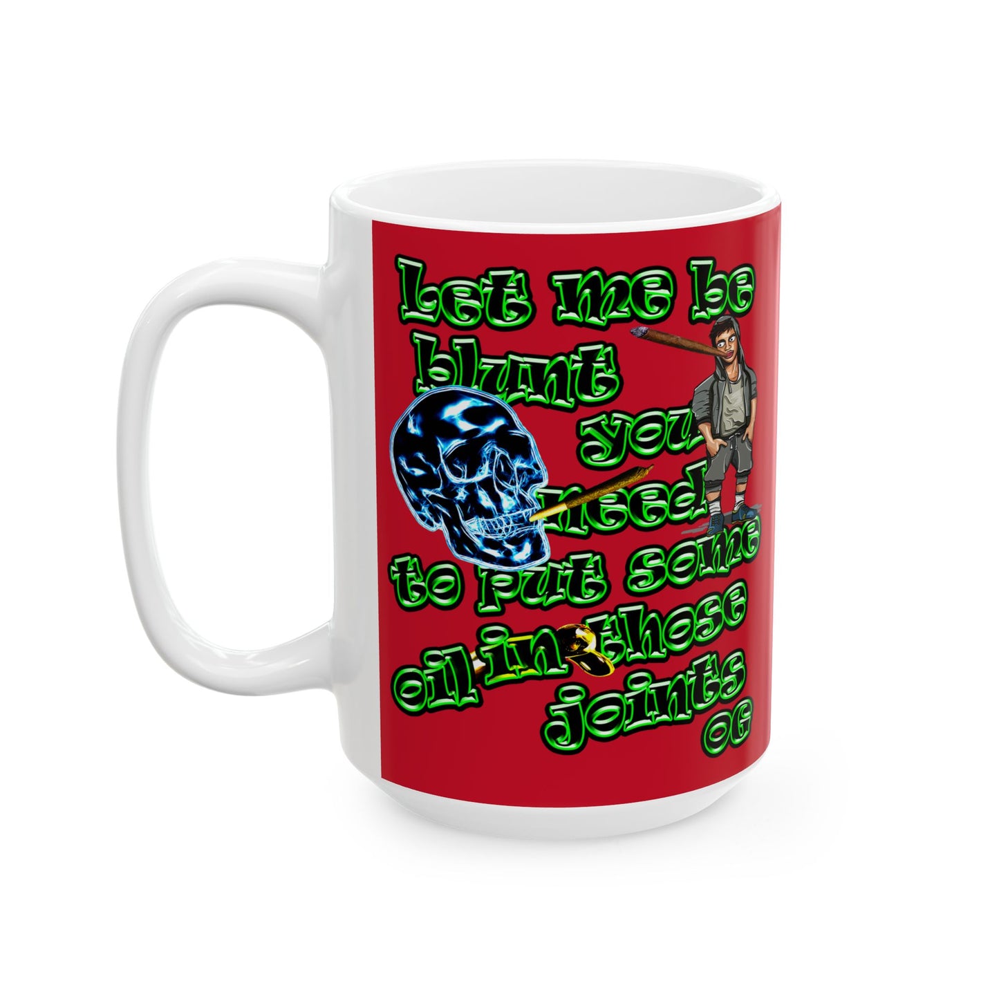 og - White Mug (dark red)