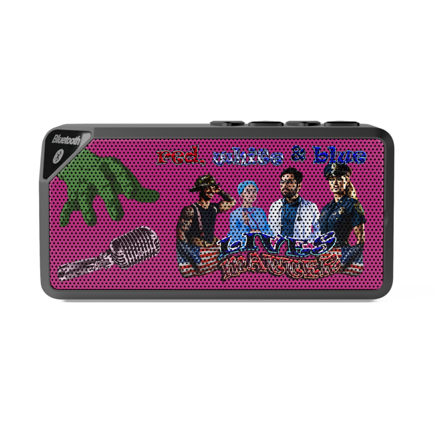 rw&b lives matter - Jabba Bluetooth Speaker (pink)