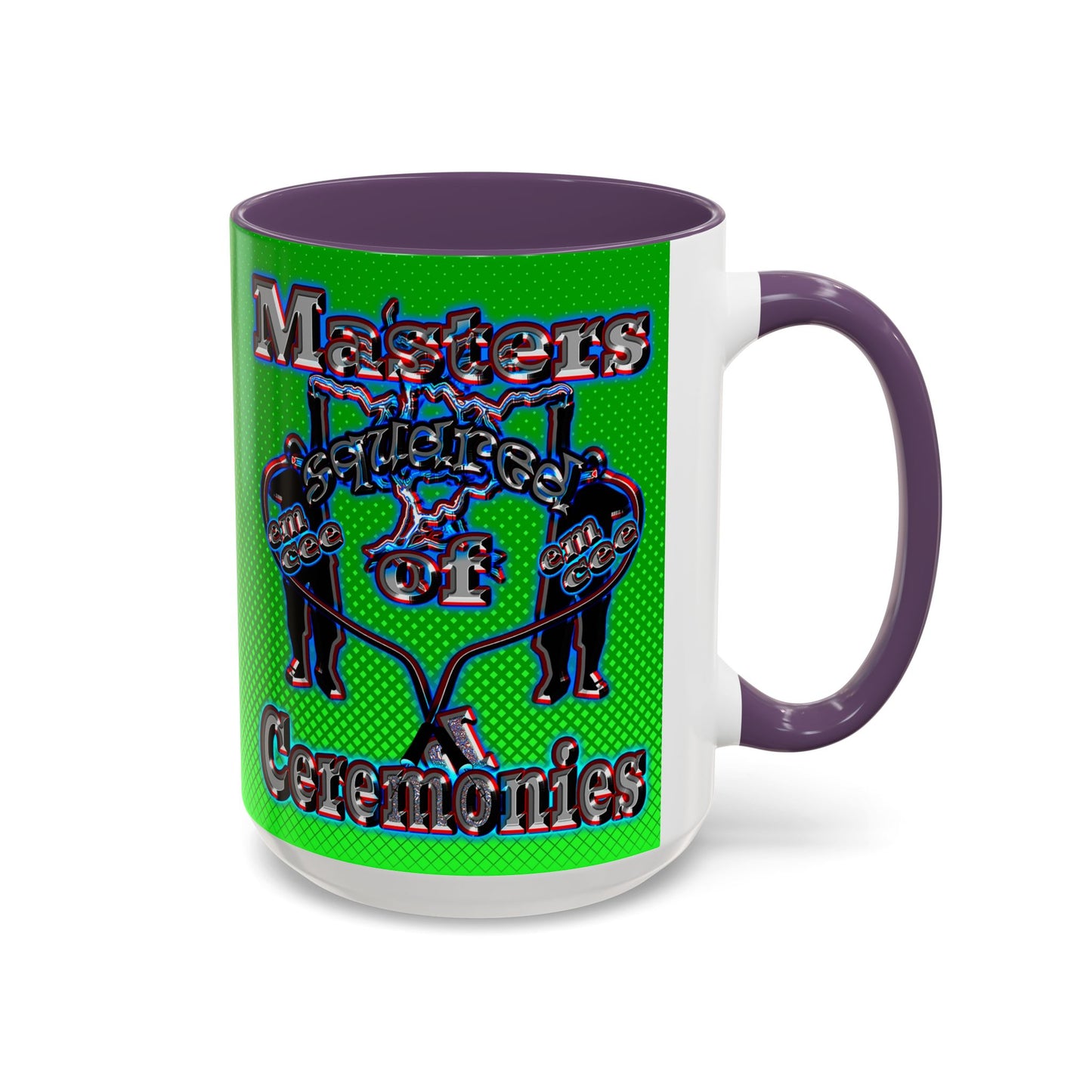 em cee squared - Accent Mug (logo green)