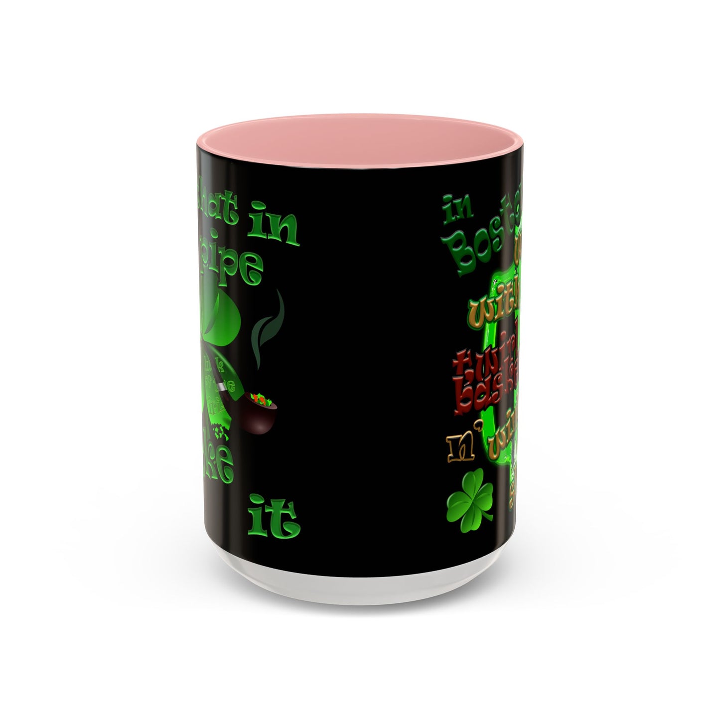 celtics logo - Accent Mug (black)