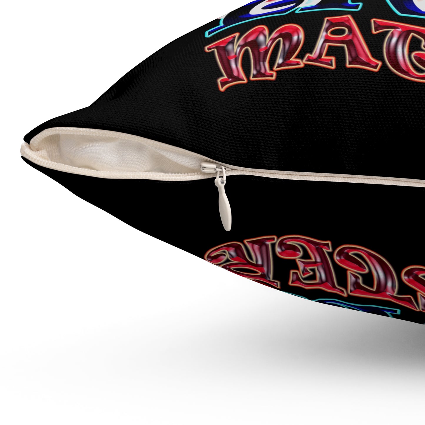rw&b lives matter - Spun Polyester Square Pillow - (black)