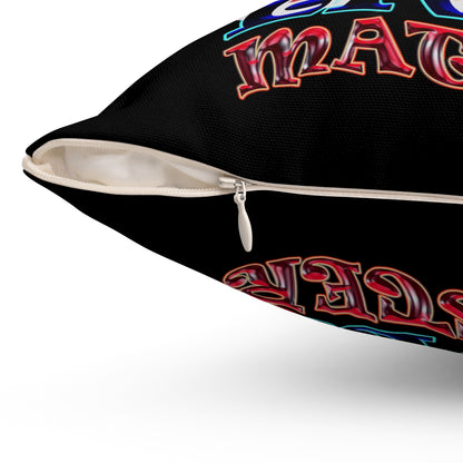 rw&b lives matter - Spun Polyester Square Pillow - (black)