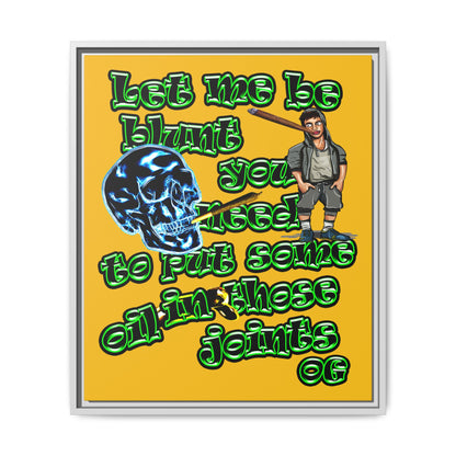 og - framed canvas art (yellow)