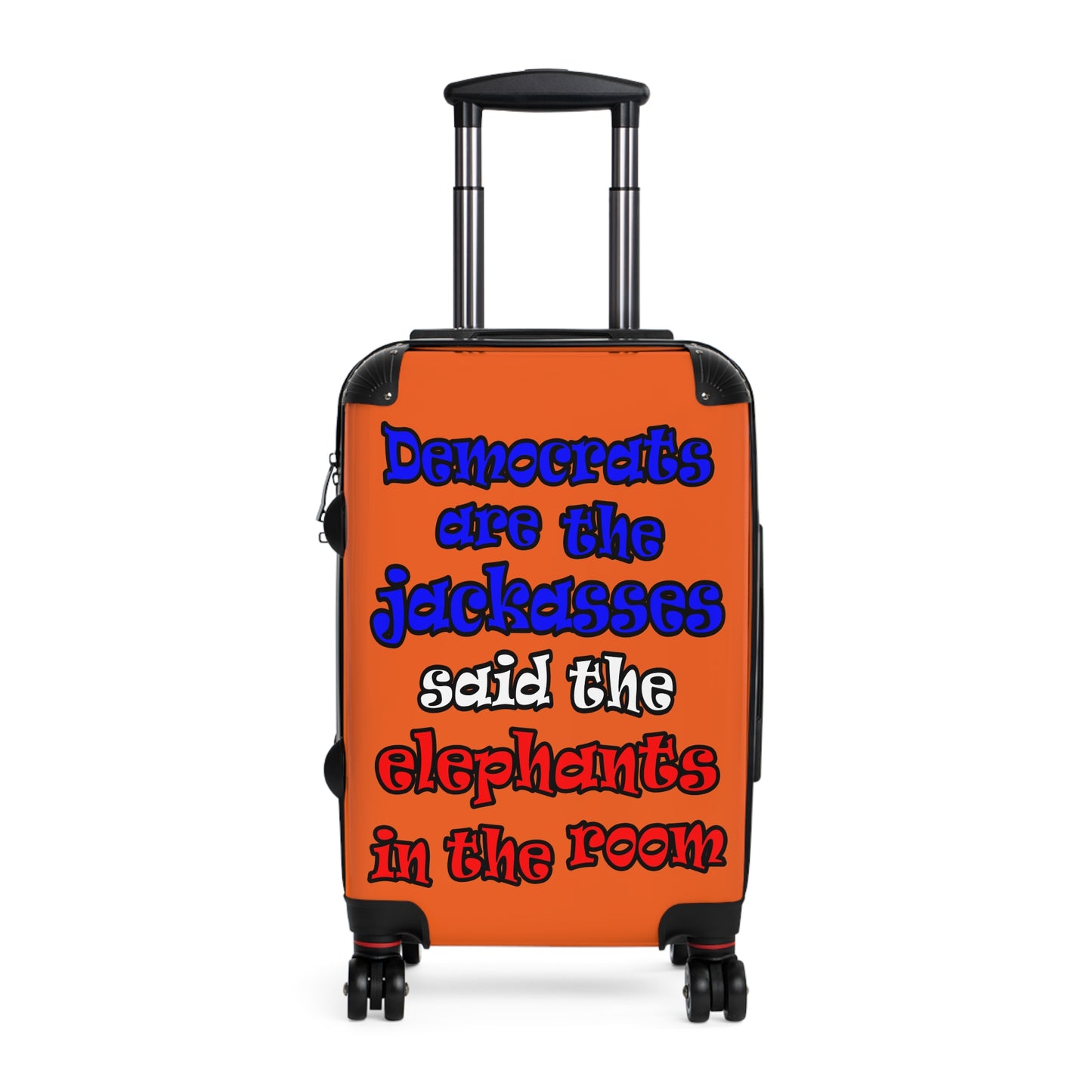 donkeys and elephants - Suitcase (orange)