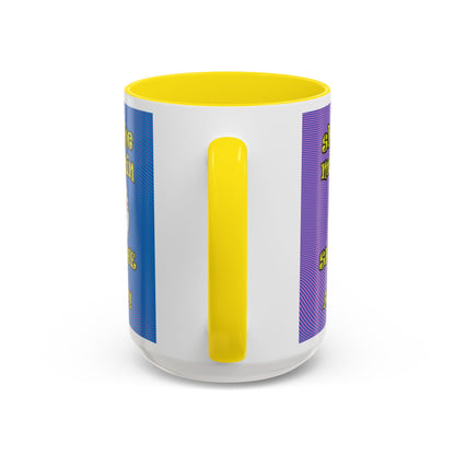 shoot the moon again - Accent Mug (light blue-purple wave)