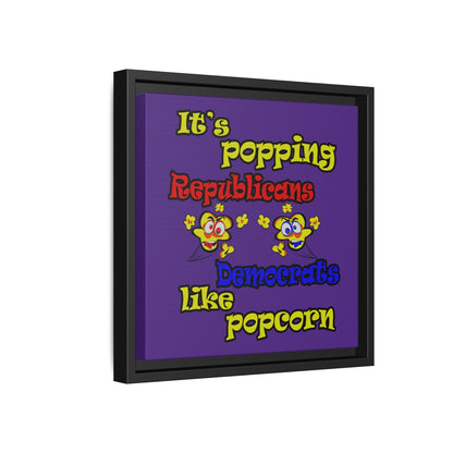 popping like popcorn - framed canvas art (purple)