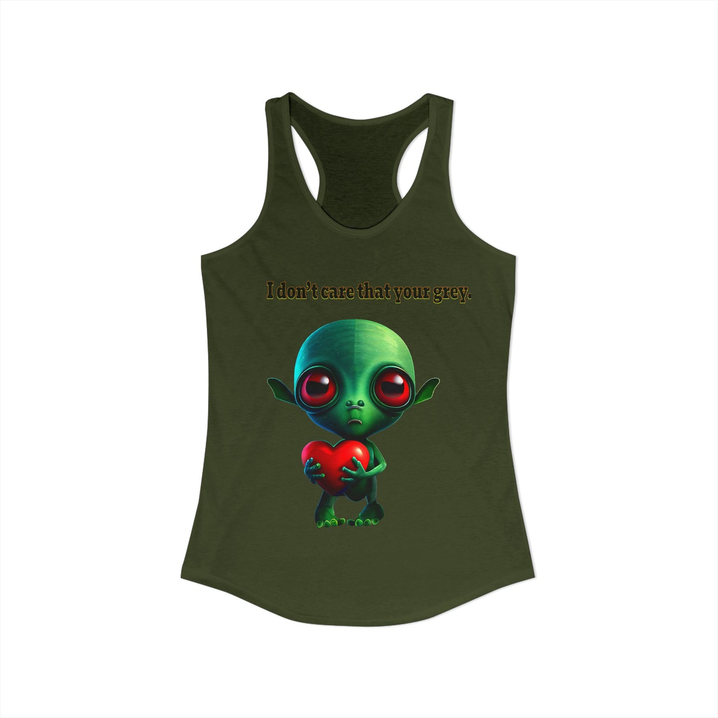 I don't care that your grey - Women's Ideal Racerback Tank
