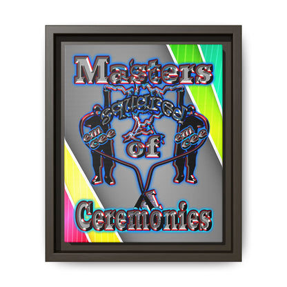em cee squared - framed canvas art (rainbow split)