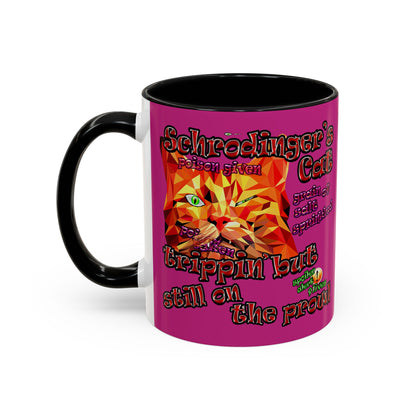 schrodinger's cat - Accent Mug (pink)