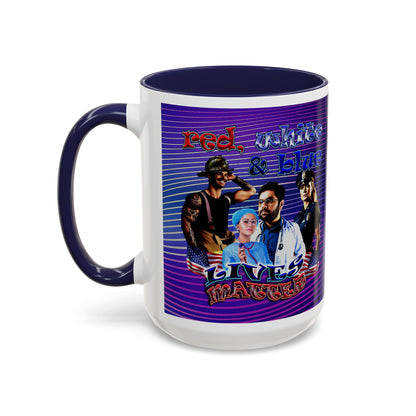 rw&b lives matter - Accent Mug (purple wave)