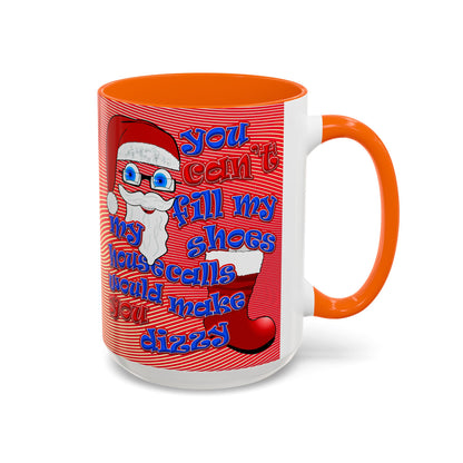santa's shoes - Accent Mug (yellow-orange wave)
