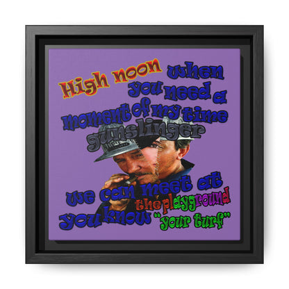high noon - framed canvas art (light purple)
