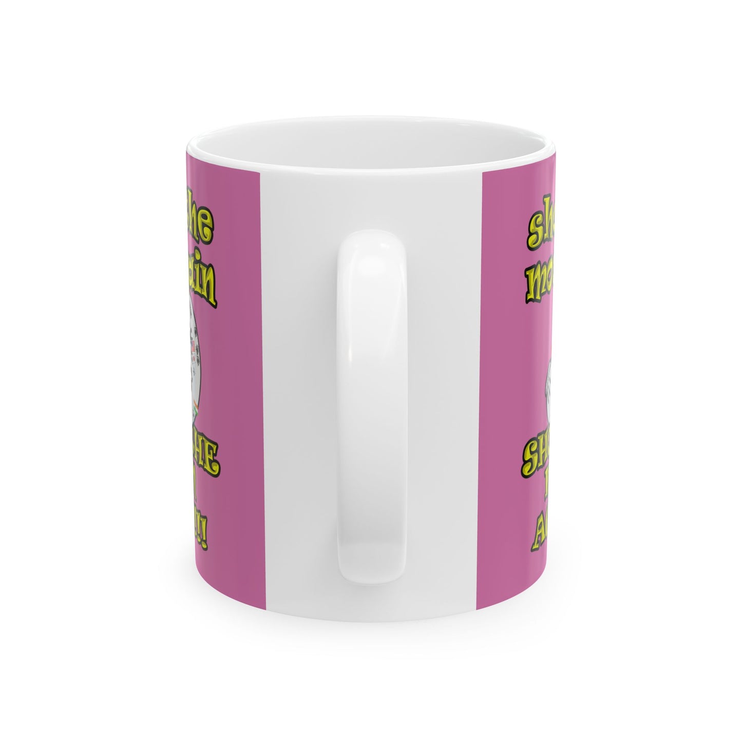 shoot the moon again - White Mug (light pink)