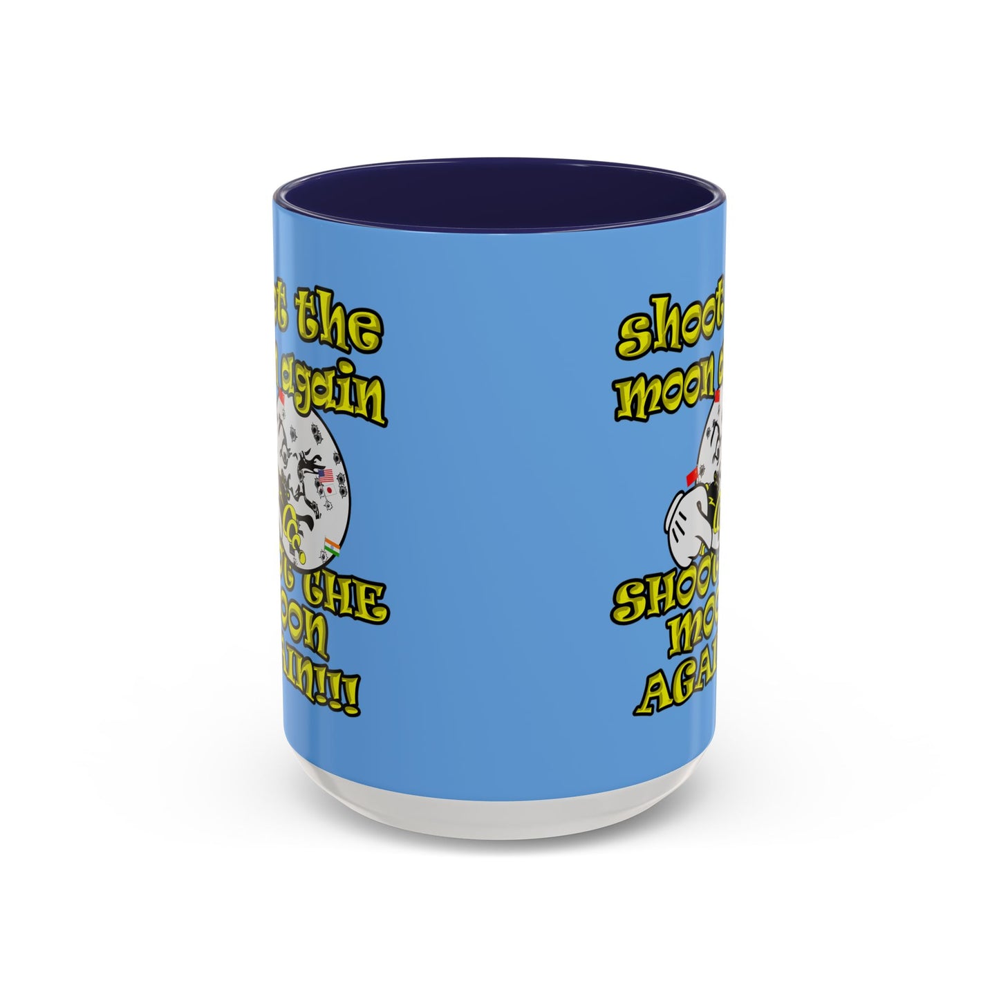 shoot the moon again - Accent Mug (light blue)