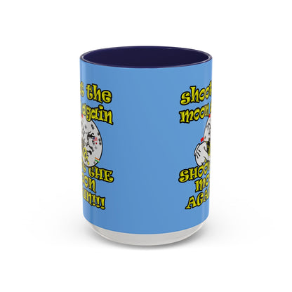 shoot the moon again - Accent Mug (light blue)