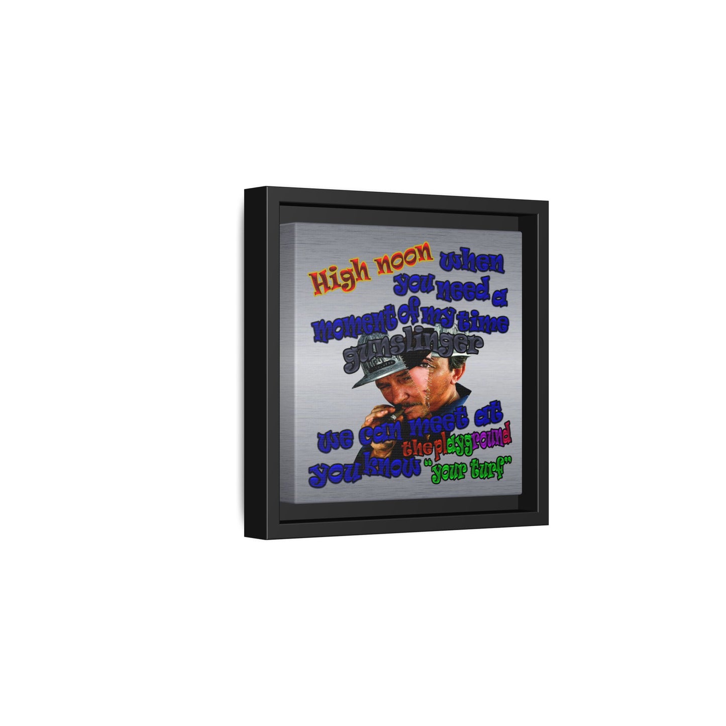 high noon - framed canvas art (brushed nickel)