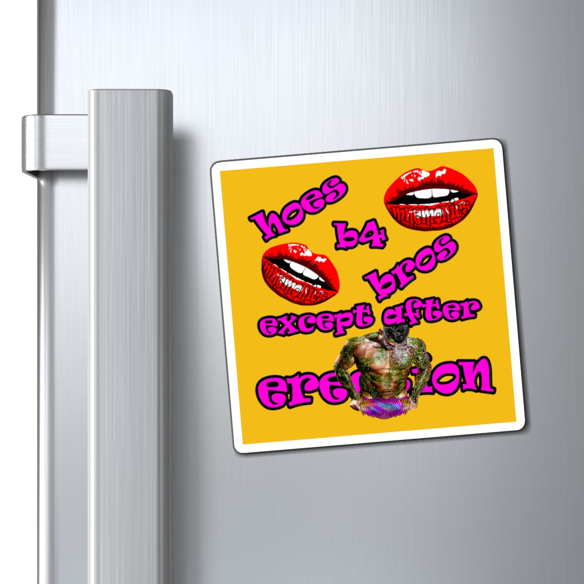 hoes b4 bros - Magnets - (yellow)