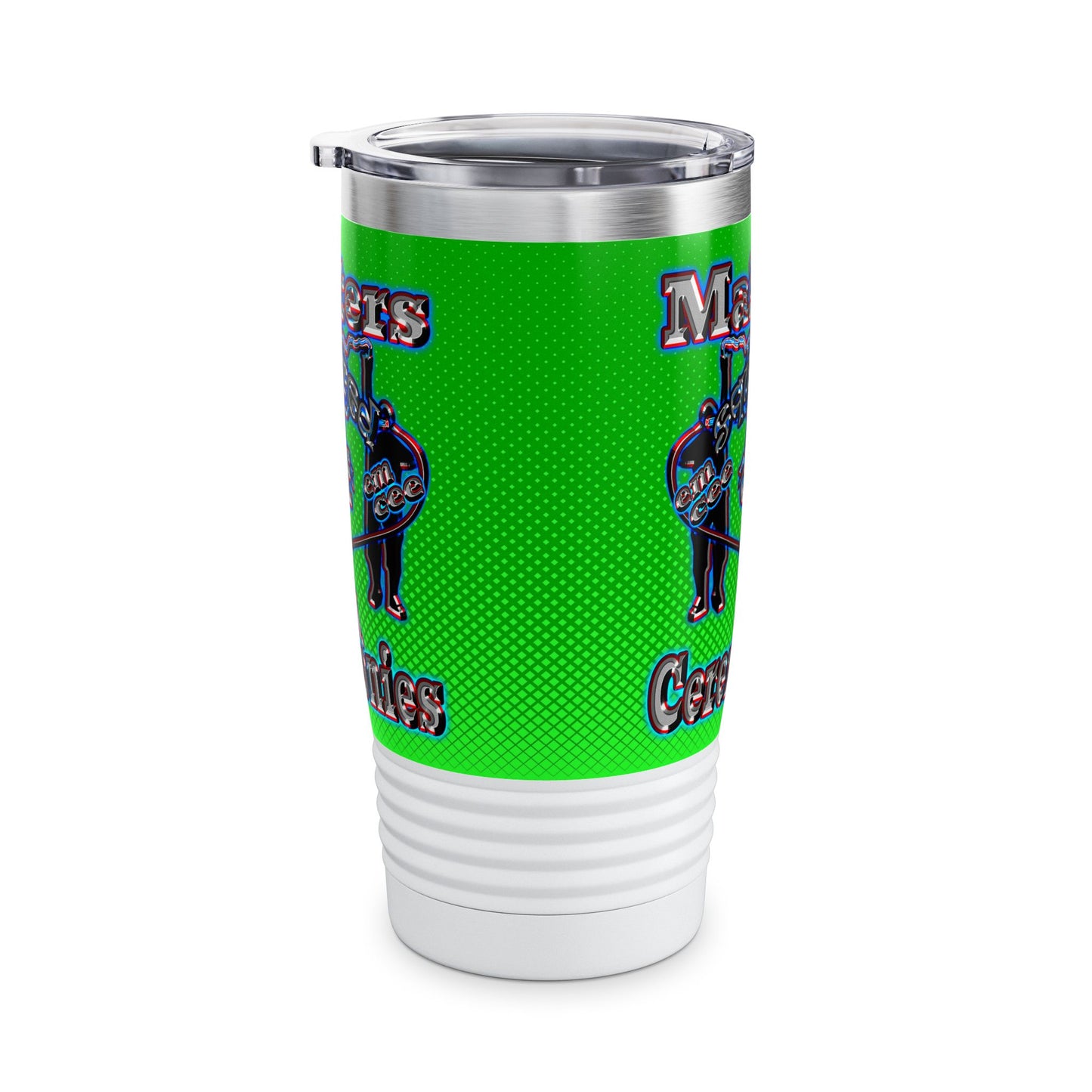 em cee squared - Ringneck Tumbler, 20oz (logo green)