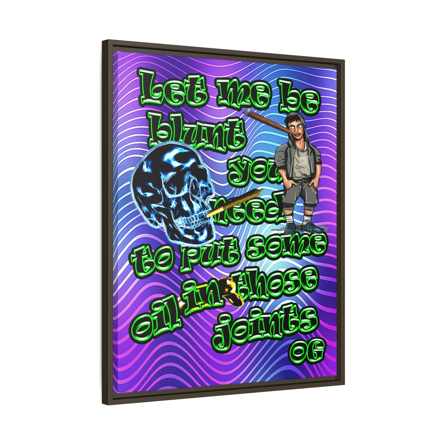 og - framed canvas art (purple wave)
