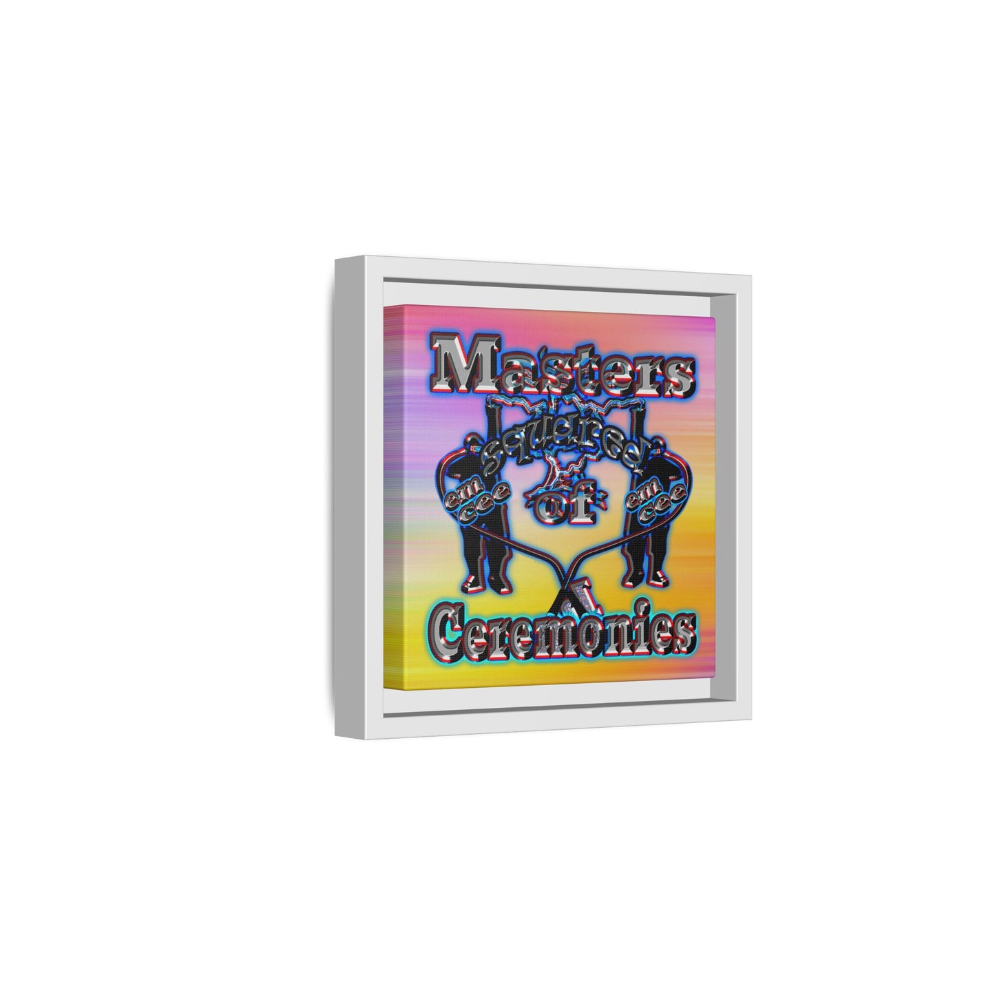em cee squared - framed canvas art (color blur)