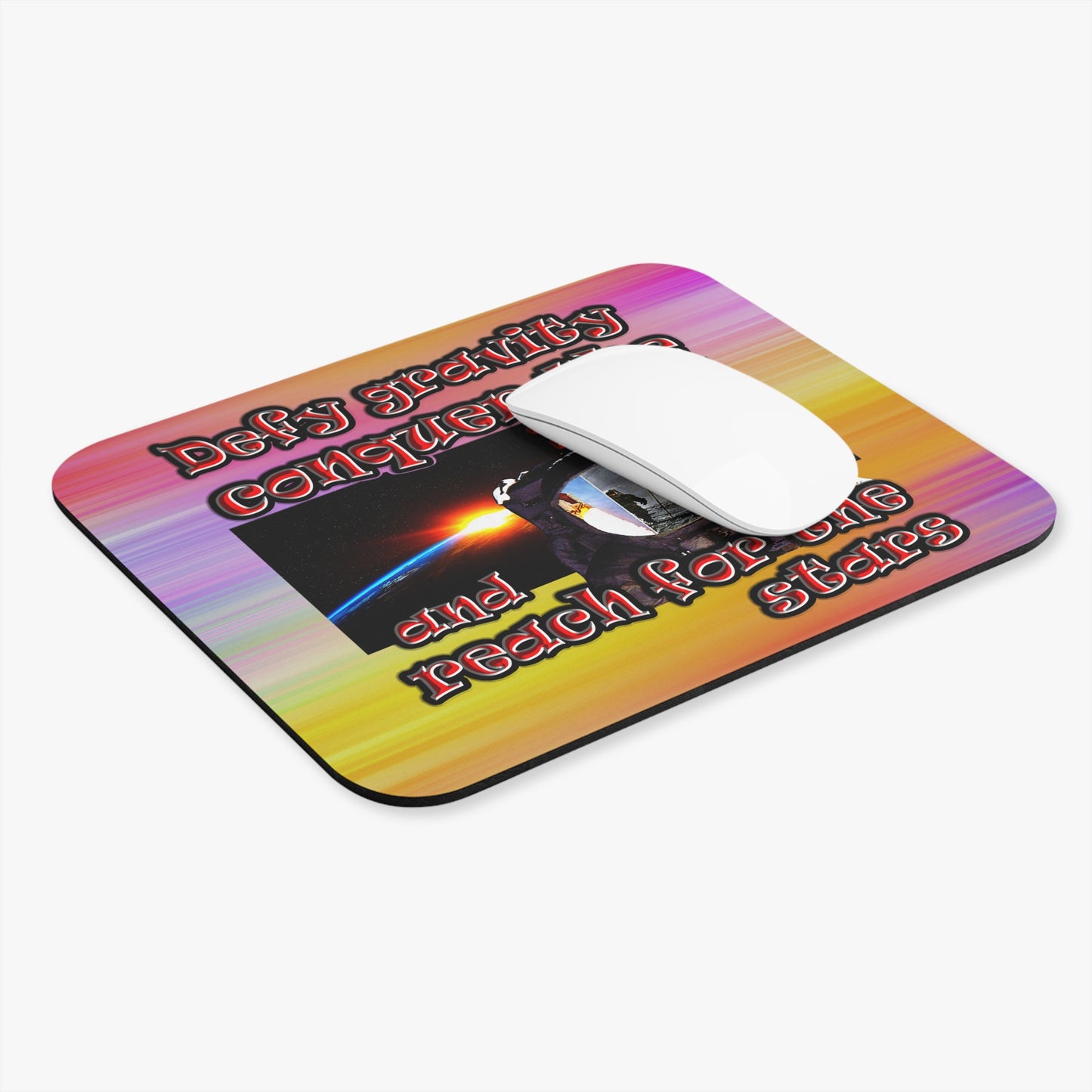 defy conquer reach - Mouse Pad (Rectangle) (color blur)