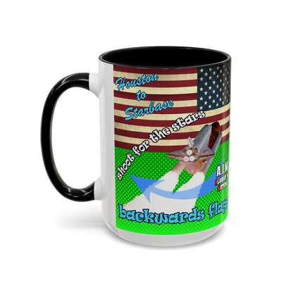 shoot for the stars - Accent Mug (logo green)