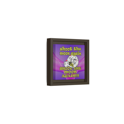 shoot the moon again - framed canvas art (purple-pink wave)