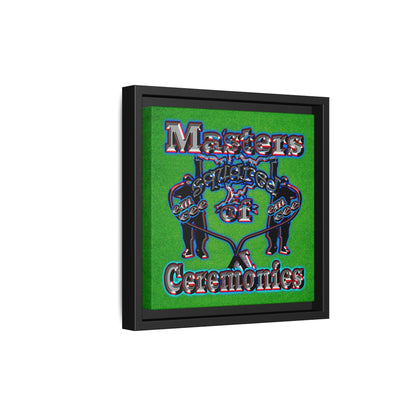 em cee squared - framed canvas art (green turf)