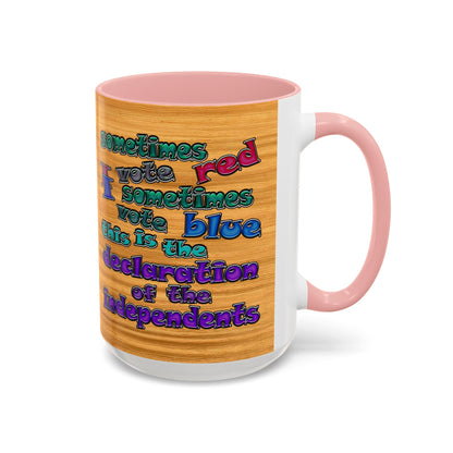 declaration of the independents - Accent Mug (butterscotch wood finish)