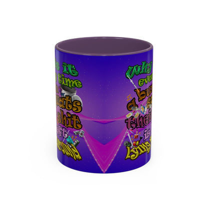 the bum's shit - Accent Mug (purple-pink wave)