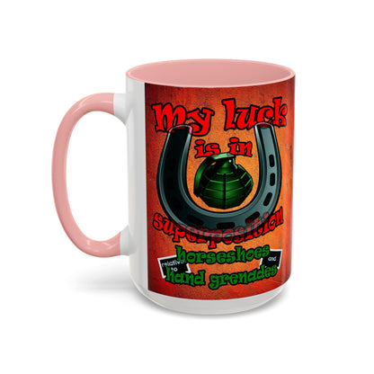 my luck - Accent Mug (burnt orange)