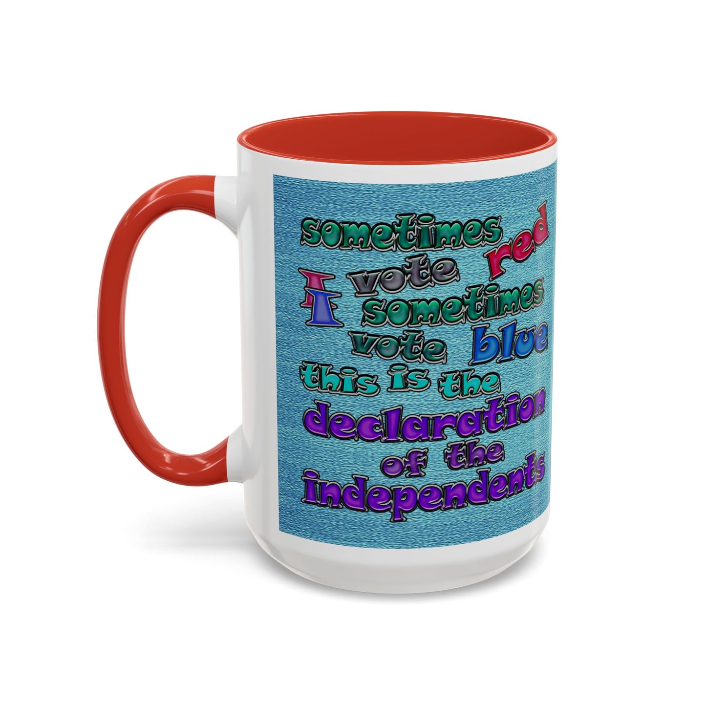 declaration of the independents - Accent Mug (faded blue)