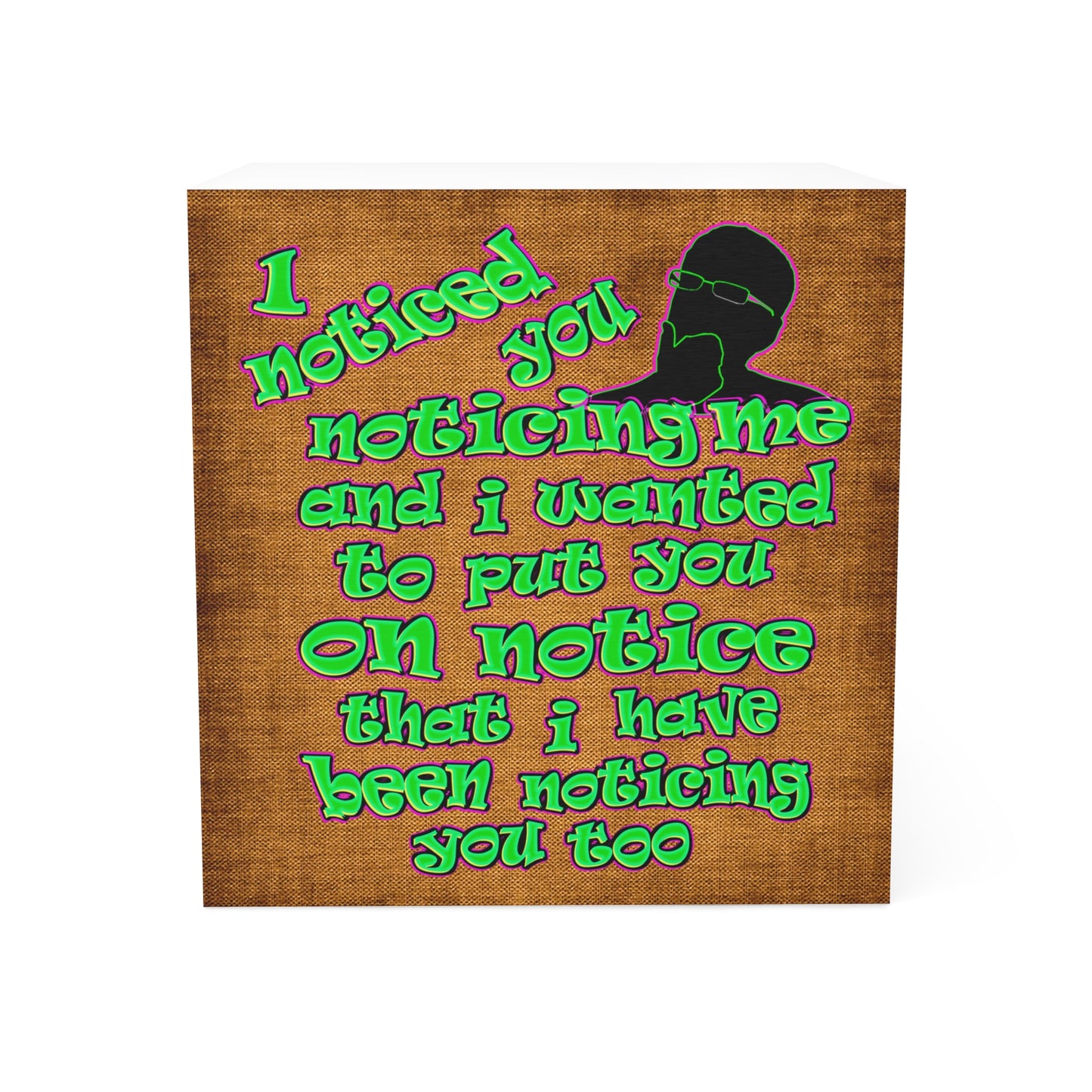 noticed you noticing - note cube (brown papyrus)