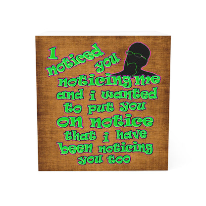 noticed you noticing - note cube (brown papyrus)