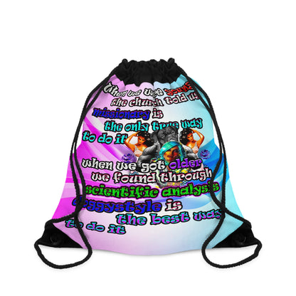 doggystyle - Drawstring Bag (light blue-pink wave)