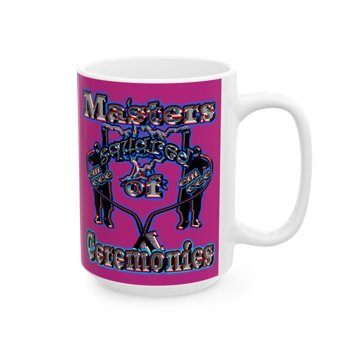 em cee squared - White Mug (pink)