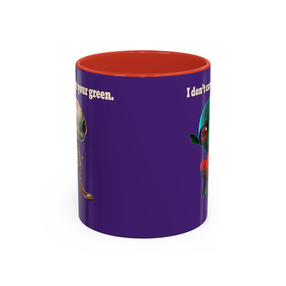 I don't care that your grey - Accent Mug (purple)