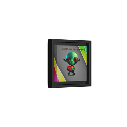 I don't care that your grey - framed canvas art (rainbow split)