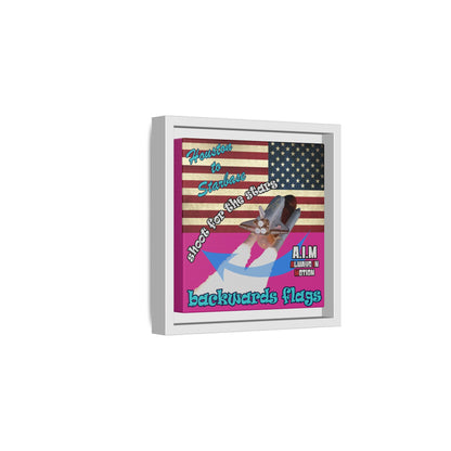 shoot for the stars - framed canvas art (pink)