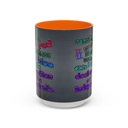 declaration of the independents - Accent Mug (grey-light grey)