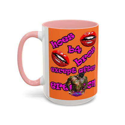 hoes b4 bros - Accent Mug (crusta)