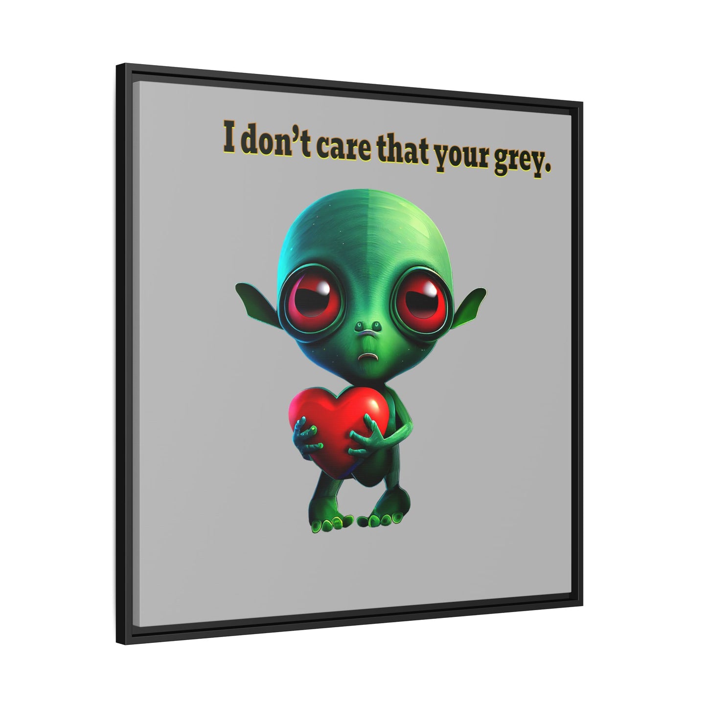 I don't care that your grey - framed canvas art (light grey)