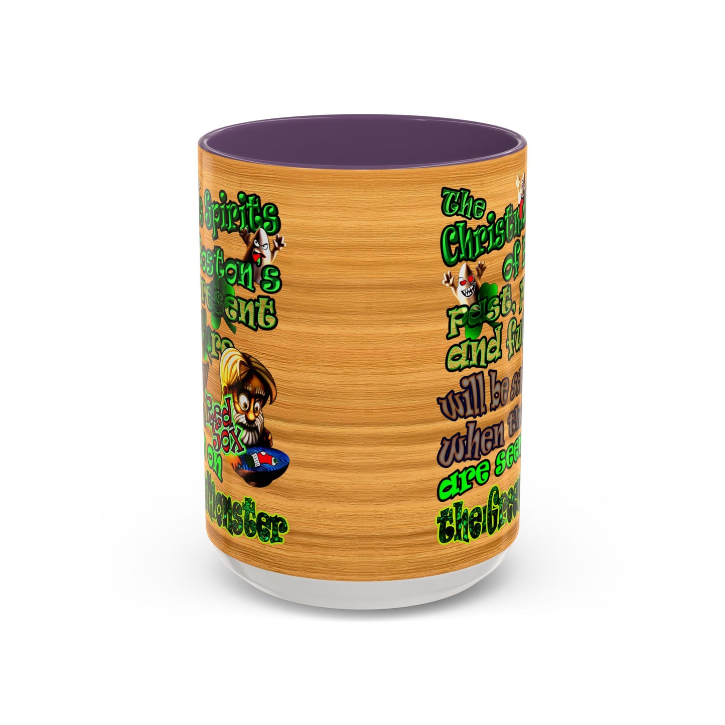 christmas spirits of boston - Accent Mug (butterscotch wood finish)
