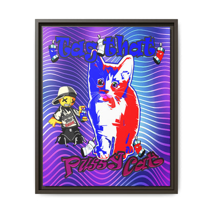 tag that - framed canvas art (purple wave)