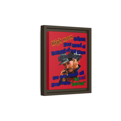 high noon - framed canvas art (dark red)