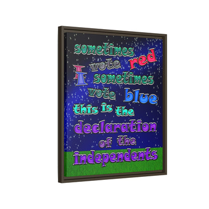 declaration of the independents - framed canvas art ('snoops' background)