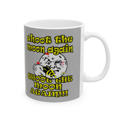 shoot the moon again - White Mug (light grey)