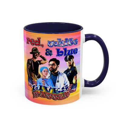 rw&b lives matter - Accent Mug (color blur)