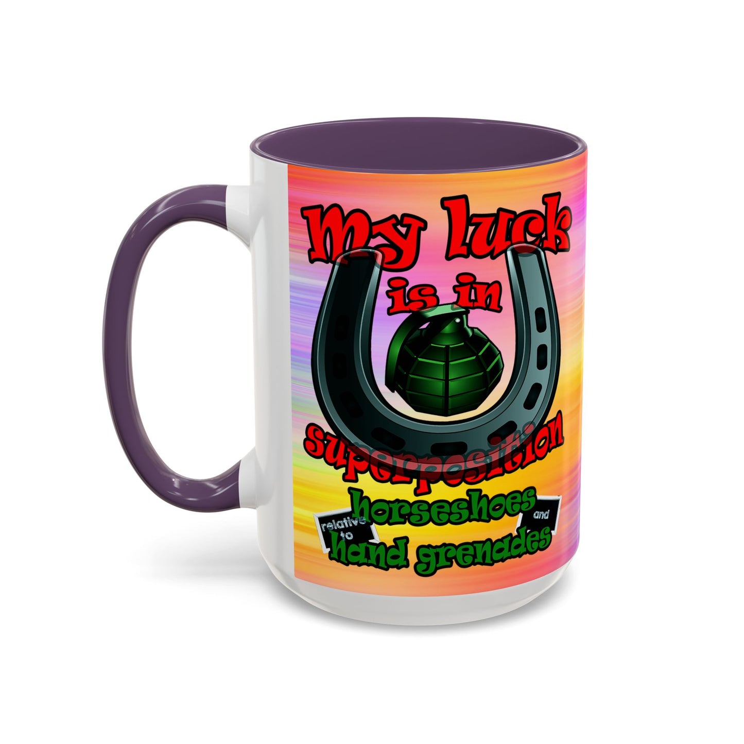 my luck - Accent Mug (color blur)